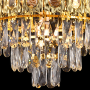 Corona Corona Corona 5xe14 Chanderier, průměr 40 cm, lesklé zlato, rebbabilní výška