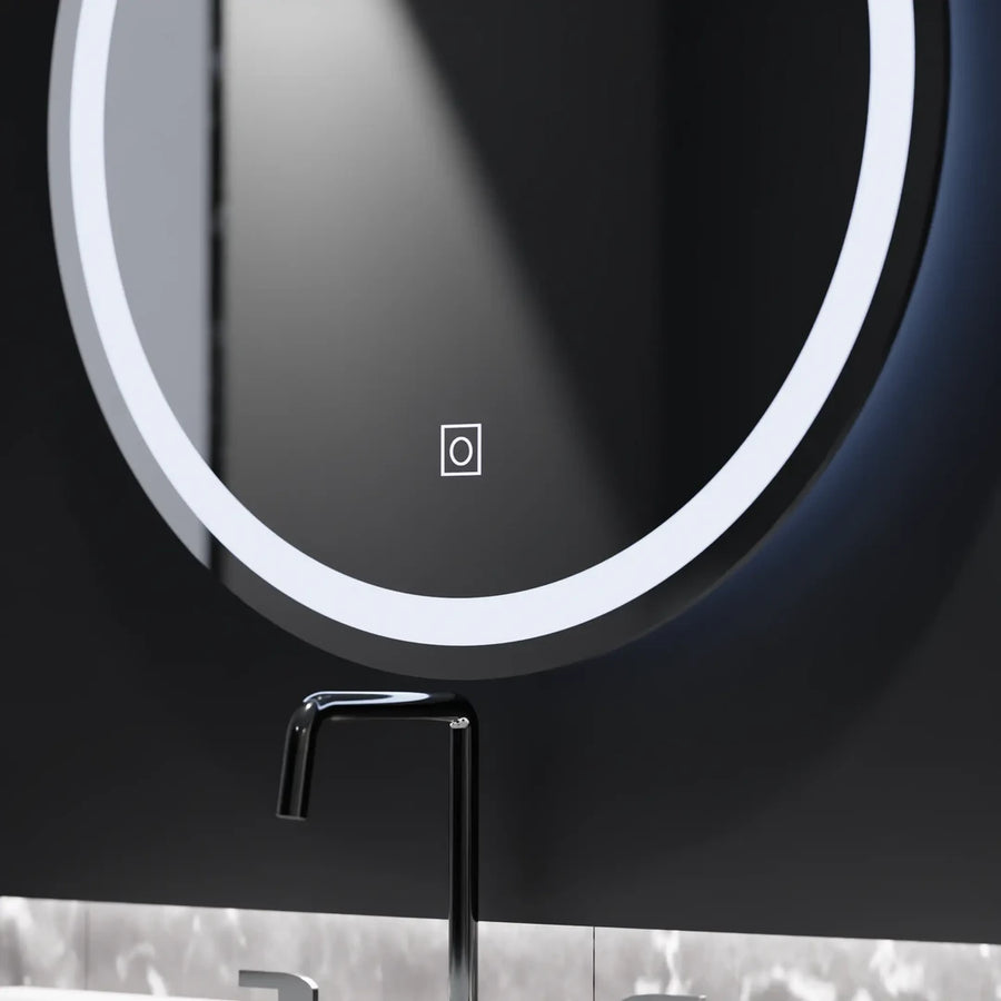 Kulatý LED zrcadlo 70 cm základní dotek
