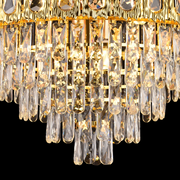 Křišťálový lustr Corona Zaffiro 8xe14, průměr 60 cm, lesklý zlato, výška rebbabilní