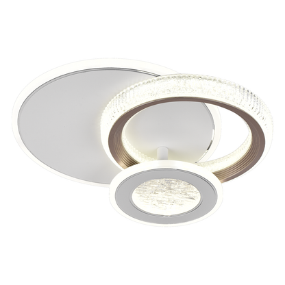 LED LED LED Fractalum Rondo, 36W, 3 kruhy, studené/horké/neutrální světlo, černá