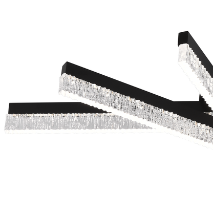 LED lustr s dálkovým ovládáním LT179/5BK, 67W, 5 prvků, studené/teplé/neutrální světlo, stmívatelný, černý