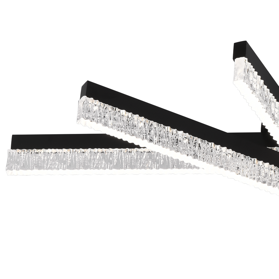 LED lustr s dálkovým ovládáním LT179/5BK, 67W, 5 prvků, studené/teplé/neutrální světlo, stmívatelný, černý