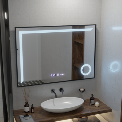 Senzor Sensor Sensor LED Sensor Sofia s rozmrazovací funkcí 110x65 cm teplé/studené/neutrální dimable světlo, ROSE GOLD BRUDHED FRAME, Marcello Funghi Collection