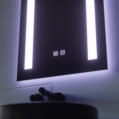 Obdélníkové LED zrcadlo, 50x70cm, C206S/50X70 Touch, Demister System, Stmívatelné