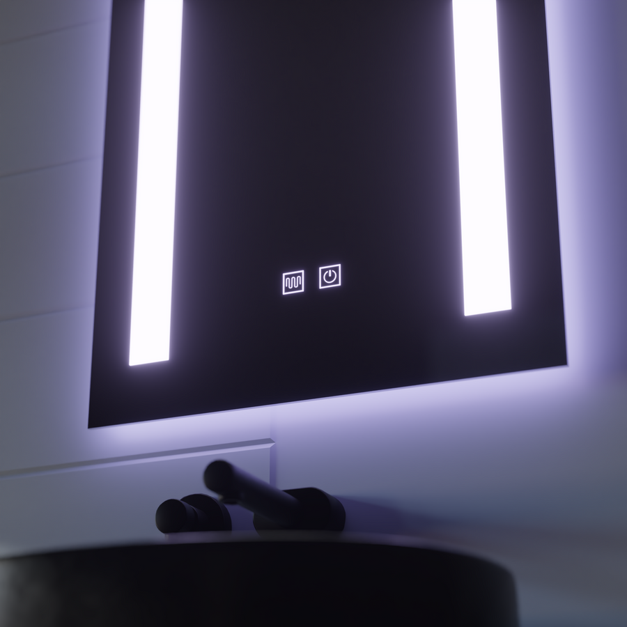 Obdélníkové LED zrcadlo, 50x70cm, C206S/50X70 Touch, Demister System, Stmívatelné