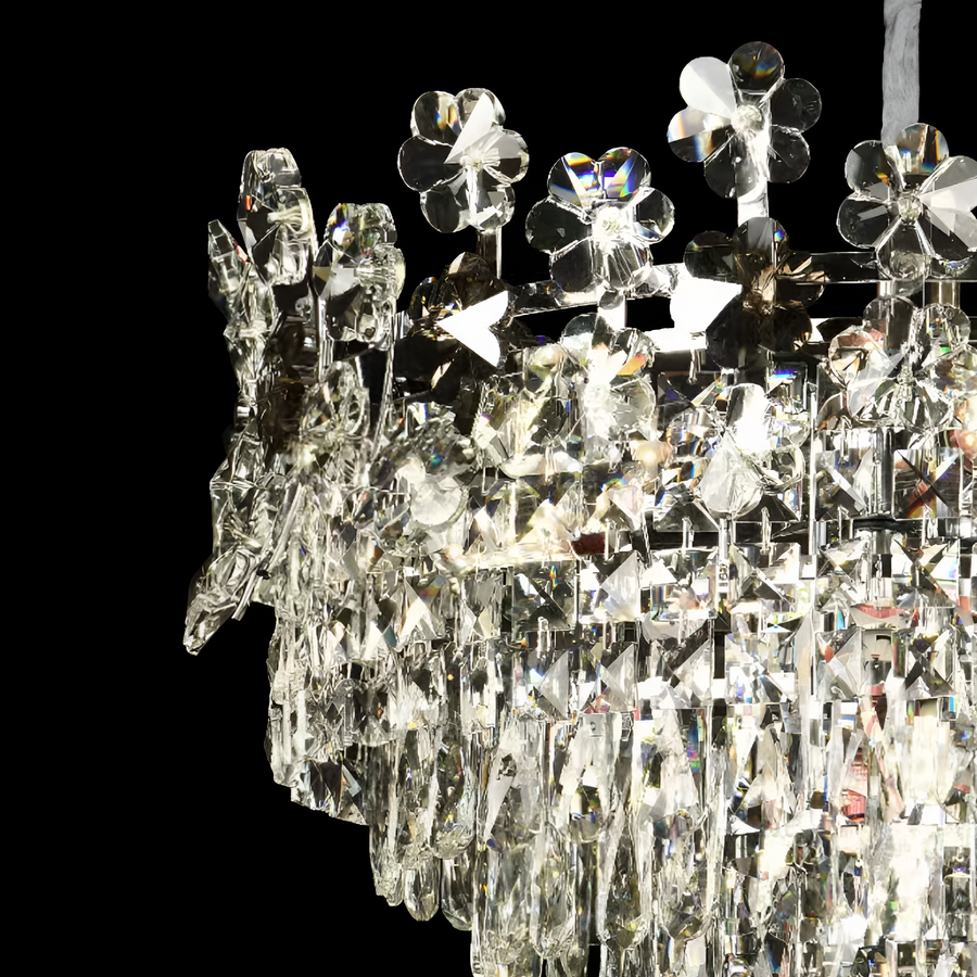 Clarelier Crystal Windsor Elegance 6x E14, průměr 49 cm, lesklé zlato, nastavitelná výška