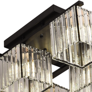 Klasický moderní gruzínský lustr, LC111/6BK, 6x E27, černý, kov a sklo