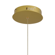 LED lustr s dálkovým ovládáním LT176/5GD, 69W, 5 prvků, studené/teplé/neutrální světlo 3000K/4000K/6000K, stmívatelný, zlatý, nastavitelná výška, kov a akryl