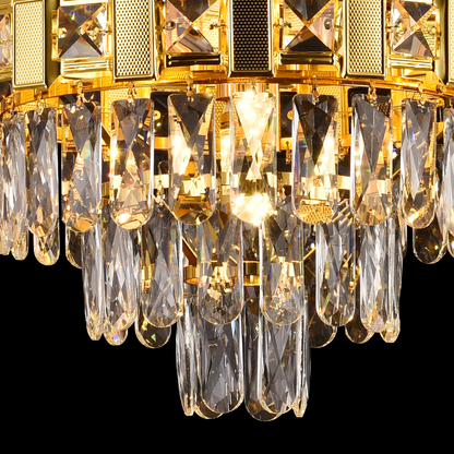 Crystal Crystal Aurelio Sirio 5xe14, průměr 40 cm, lesklý zlato, výška rebbabilní