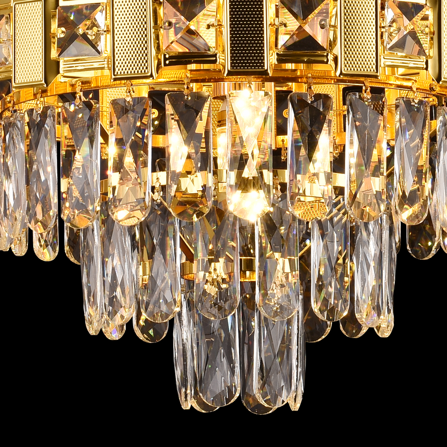 Crystal Crystal Aurelio Sirio 5xe14, průměr 40 cm, lesklý zlato, výška rebbabilní