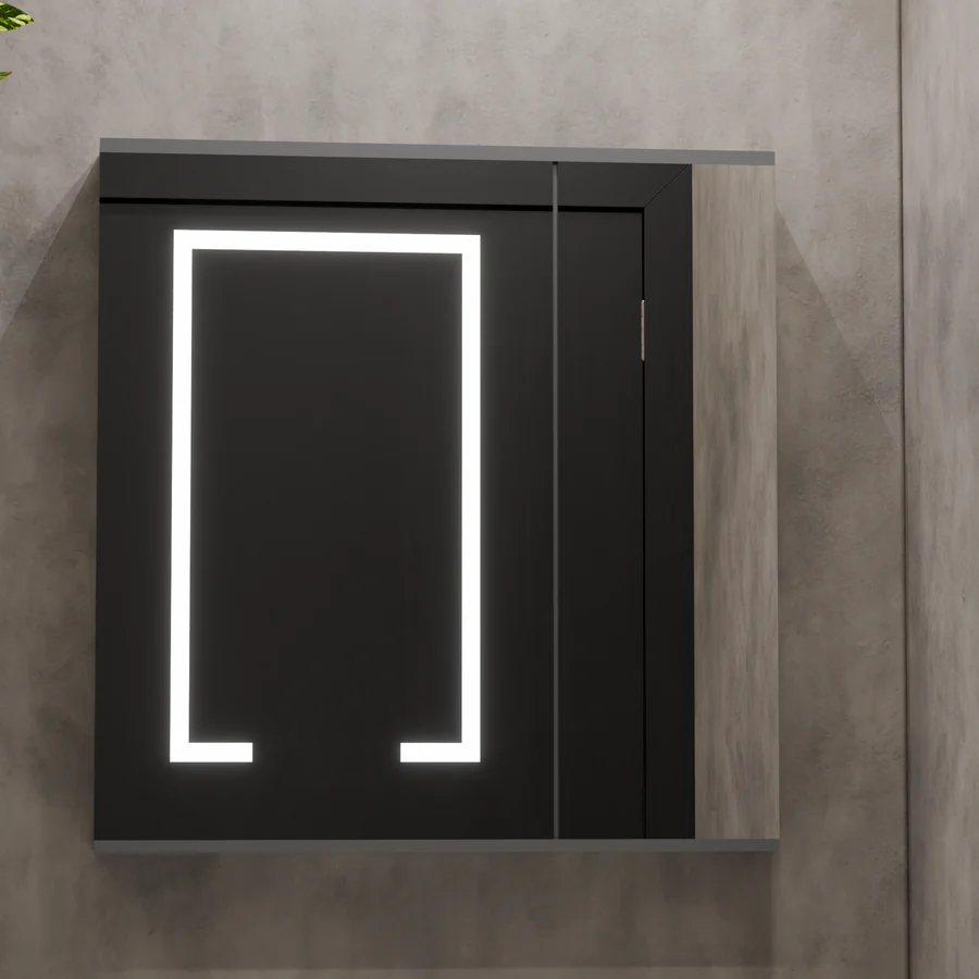 Sada koupelnového nábytku SANTORINI, 60x50cm, 2 kusy, šedá a bílá