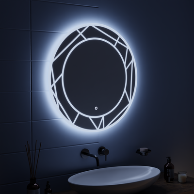 Dotykové zrcadlo ASTRIX LED, 60 cm, stmívatelné, Demister System