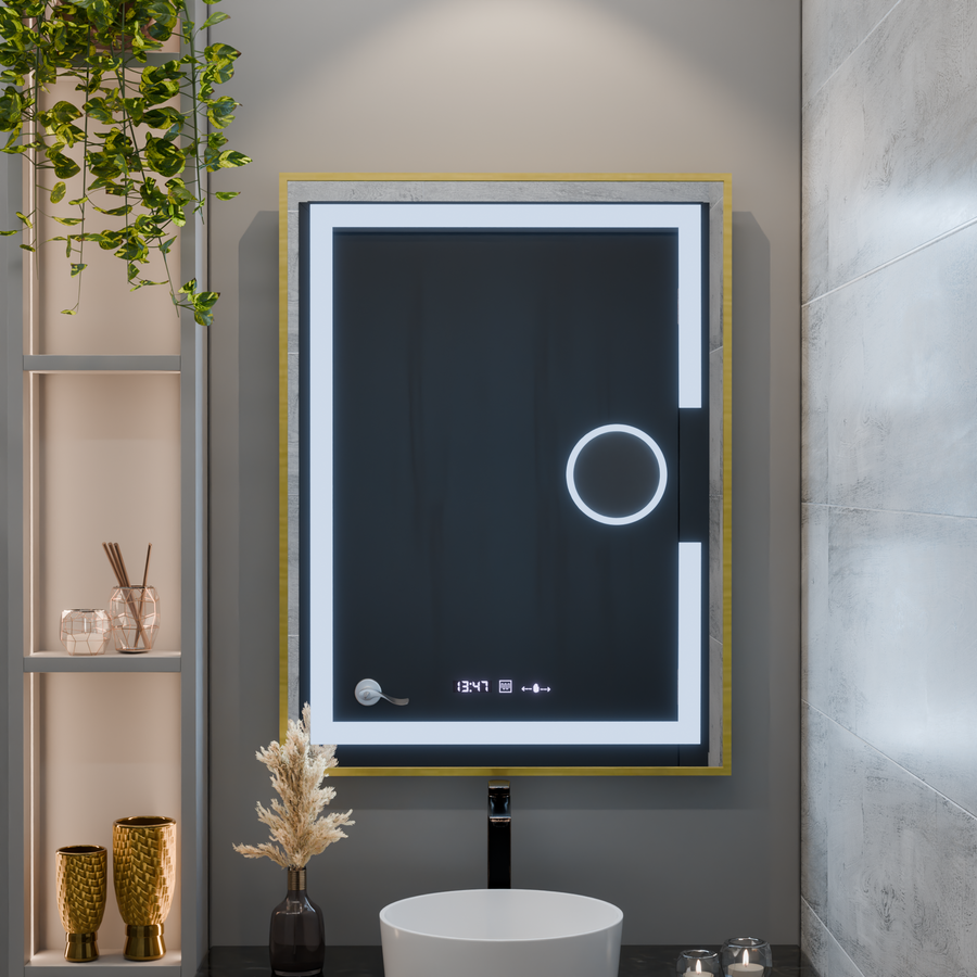 Mirror LED obdélníkový 50x70cm Eclat Motionglow Marcello Discuuts & Termeter Luba Cosmetica Dimabil