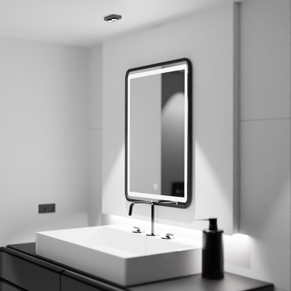 Zrcadlo LED obdélníkový 60x80 cm ombe základní dotek