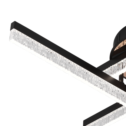 LED lustr s dálkovým ovládáním LT179/4BK, 35W, 4 prvky, studené/teplé/neutrální světlo, stmívatelný, černý