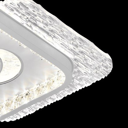 LED LED LED Nyxora Quadro, 36W, 2 čtverce, studené/horké/neutrální světlo, černá