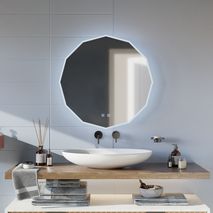 LED Touch Lichtkrois LED Mirror, 70x70 cm