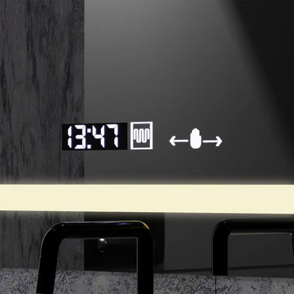 Mirror LED obdélníkový 80x60cm Definice Motiongllow Marcello Demontling CLOCK SYSTÉM