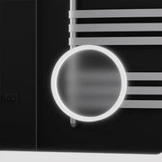 Obdélníkové LED zrcadlo, 120x80cm, Souverain MotionGlow Marcello, Demister System, Hodiny & Teploměr, Kosmetická lupa, Stmívatelné