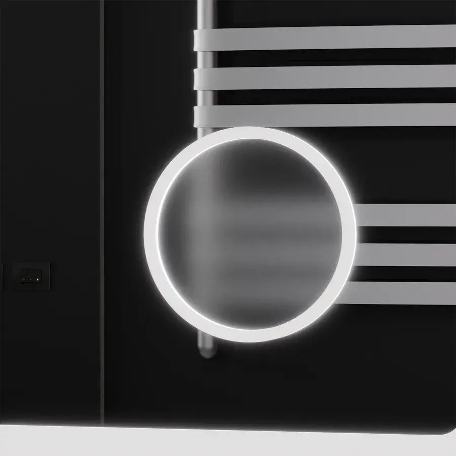 Obdélníkové LED zrcadlo, 120x80cm, Souverain MotionGlow Marcello, Demister System, Hodiny & Teploměr, Kosmetická lupa, Stmívatelné