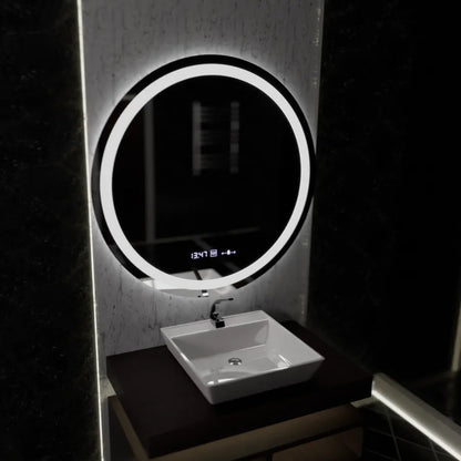 Kulatý LED zrcadlo 100 cm Celeste Motionglow Marcello Dimable Clock Dezoring System