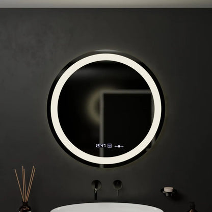 60 cm kulatý LED zrcadlo Celeste Motionglow Marcello Dimable Clock Defrition System