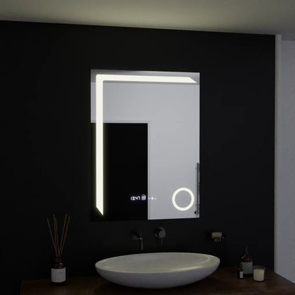 Zrcadlo LED obdélníkový 60x80cm Precision Motionglow Marcello Systémové postižení a teploměr z koamimického skla