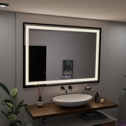 Mirror LED obdélníkový 100x70cm Verite Maje je noir Motion Glow Marcello System Postižení a teploměr dimable