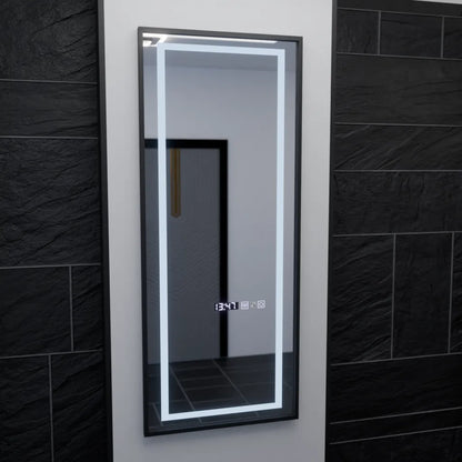 Mirror LED Rectangula 60x150cm Senzor Sensor Radar Marcello Clock DeFrost & Dimable teploměr