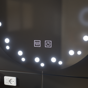 LED Touch Ivory Mirror Dezoring System 70x70cm