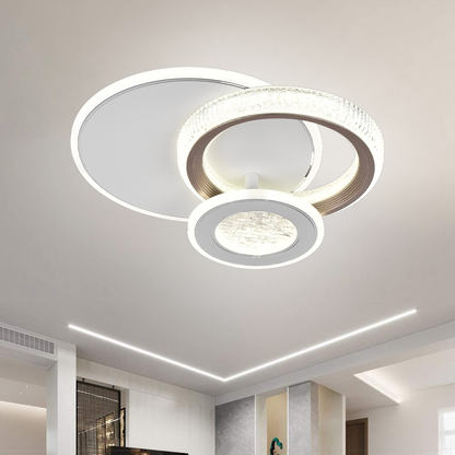 LED LED LED Fractalum Rondo, 36W, 3 kruhy, studené/horké/neutrální světlo, černá