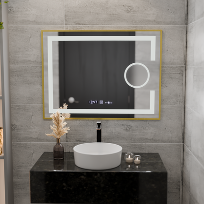Mirror LED obdélníkový 50x70cm Eclat Motionglow Marcello Discuuts & Termeter Luba Cosmetica Dimabil