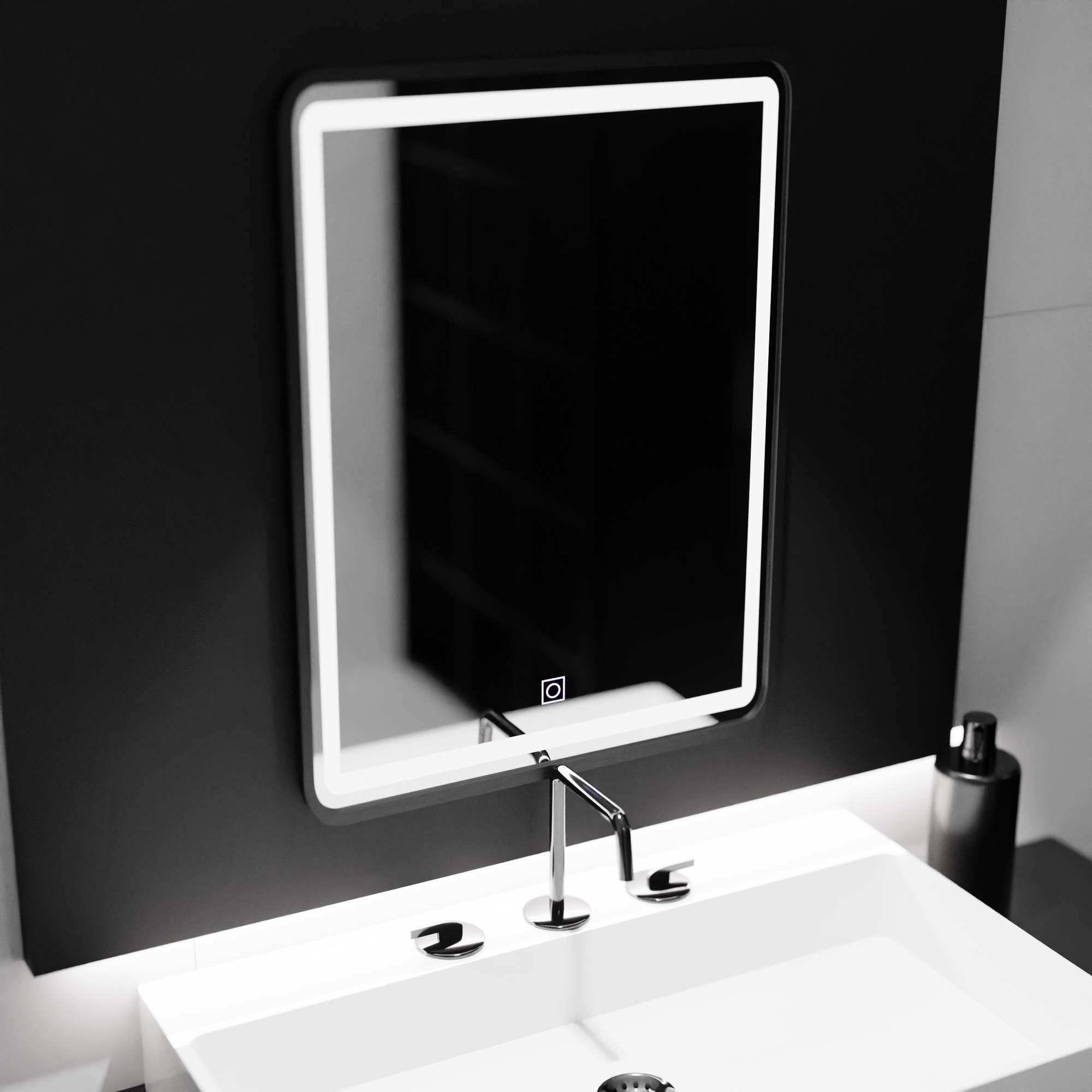 Zrcadlo LED obdélníkový 60x80 cm ombe základní dotek