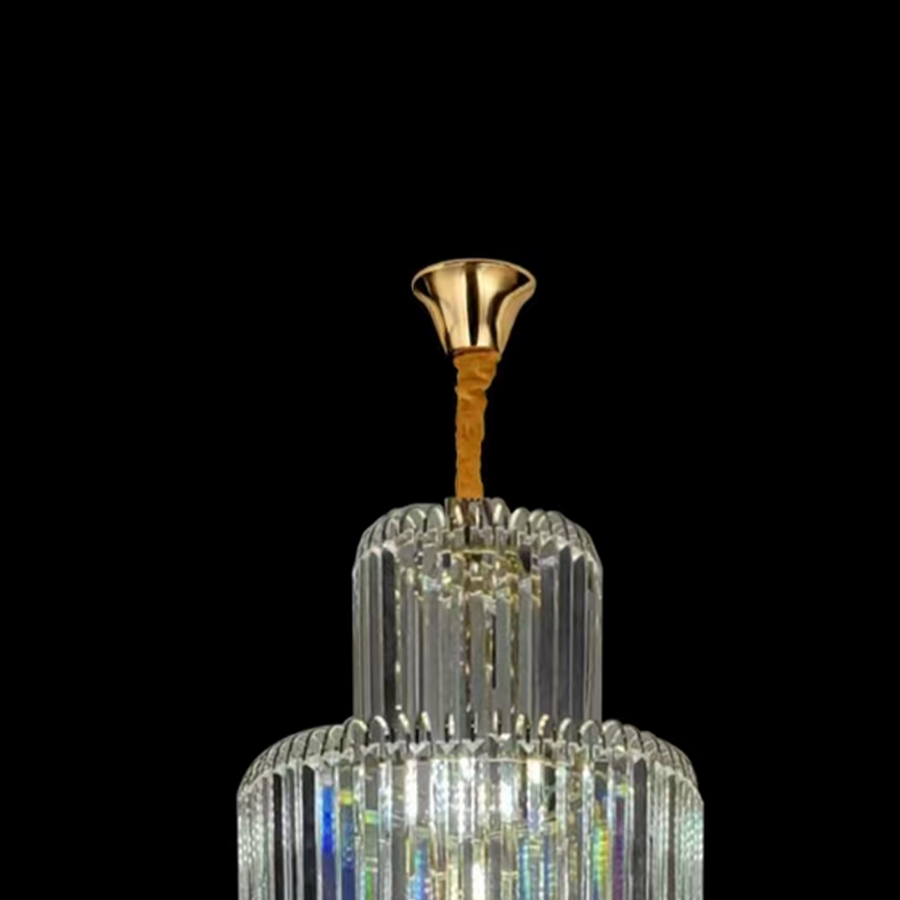 Crystal Chandier Windsor Altiora, průměr 60 cm, výška 1800 cm, lesklé zlato, nastavitelná výška, elegantní design