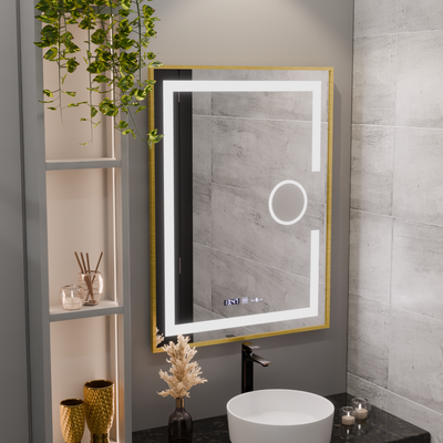 Mirror LED obdélníkový 50x70cm Eclat Motionglow Marcello Discuuts & Termeter Luba Cosmetica Dimabil