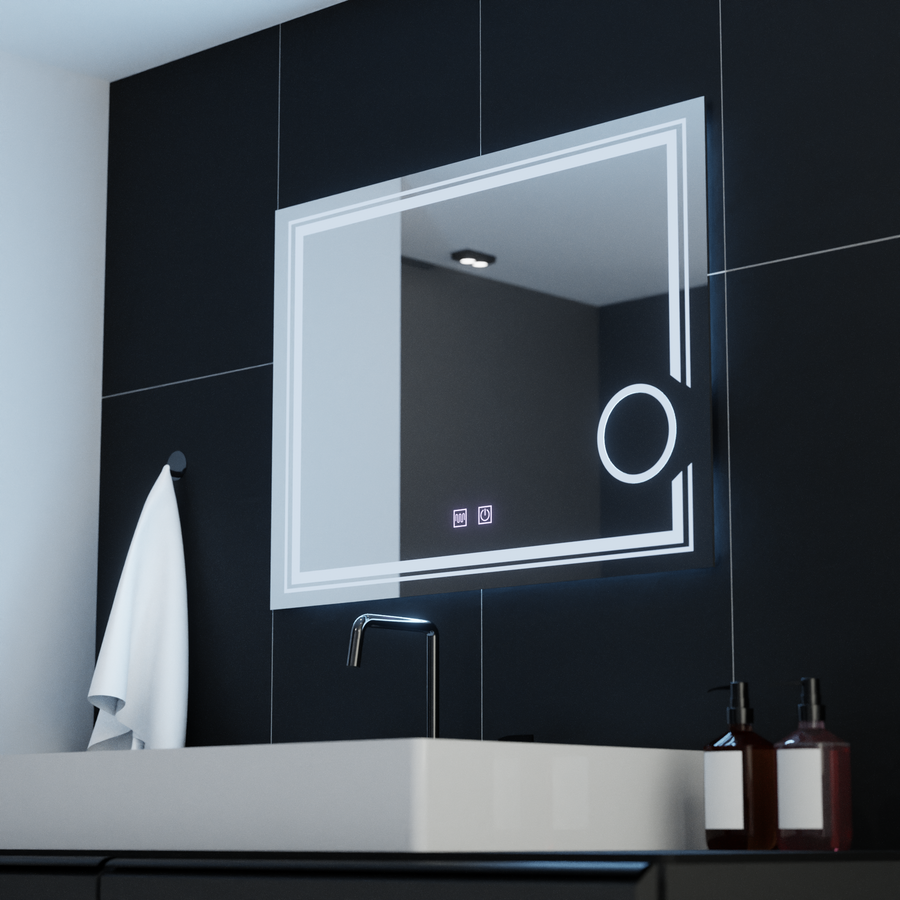 Zrcadlo LED obdélníkový 80x60cm Magia Essenza Touch Dimable Defrition System