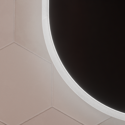 Oválný LED zrcadlo 50x80cm Llexort dotykový deframe Dimable System
