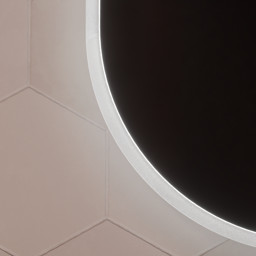 Oválný LED zrcadlo 50x80cm Llexort dotykový deframe Dimable System