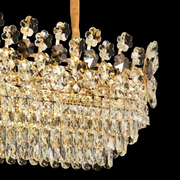 Clarelier Crystal Windsor Elegance 6x E14, průměr 49 cm, lesklé zlato, nastavitelná výška