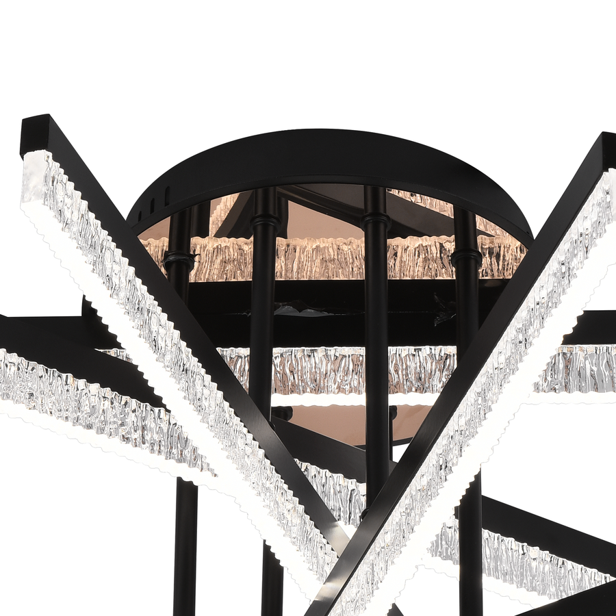 LED lustr s dálkovým ovládáním LT179/5BK, 67W, 5 prvků, studené/teplé/neutrální světlo, stmívatelný, černý