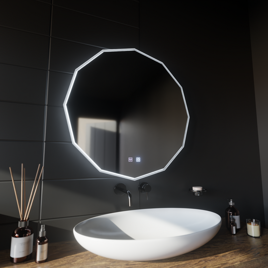 LED Touch Lichtkrois LED Mirror, 70x70 cm