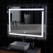 Giga LED zrcadlo, 80x60cm, Silver, Touch, 6000K light