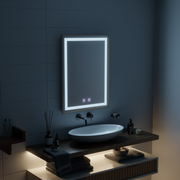 LED Touch Kariri Mirror, 60x80 cm, Funkce rozmrazování, zlaté růže kartáčované rám