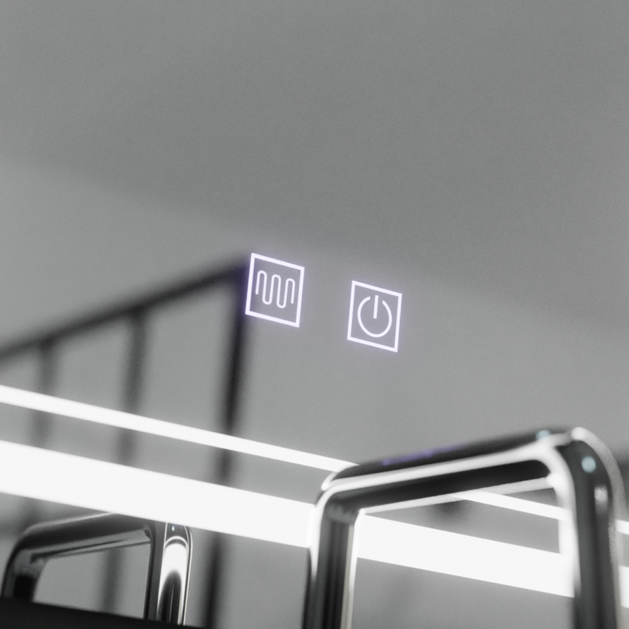 Zrcadlo LED obdélníkový 50x70cm dotykový systém deaktivace Koven