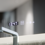 Oválné LED zrcadlo, 80x50cm, Altera Marcello MotionGlow Sensor, Demister System, Hodiny & Teploměr, Stmívatelné