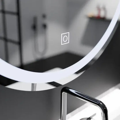 Kulatý LED zrcadlo 70 cm základní dotek