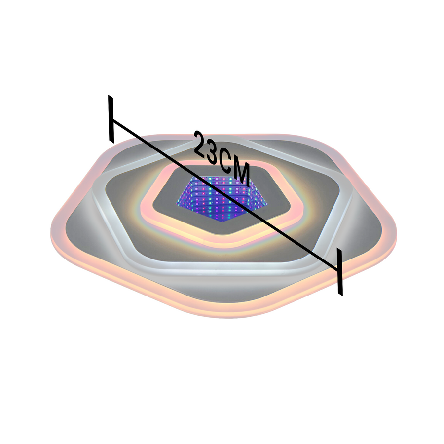 LED lustr NEXA 3D 40W, Průměr 23cm, Studené/Teplé/Neutrální světlo, Bílá