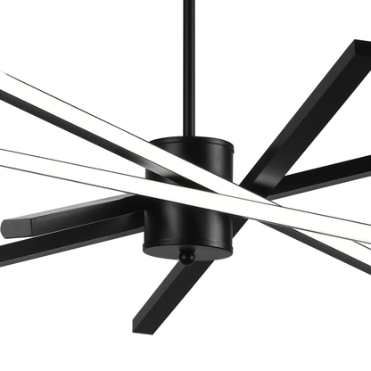 LED lustr s dálkovým ovládáním LT176/5BK, 69W, 5 prvků, studené/teplé/neutrální světlo, stmívatelný, černý, výškově nastavitelný