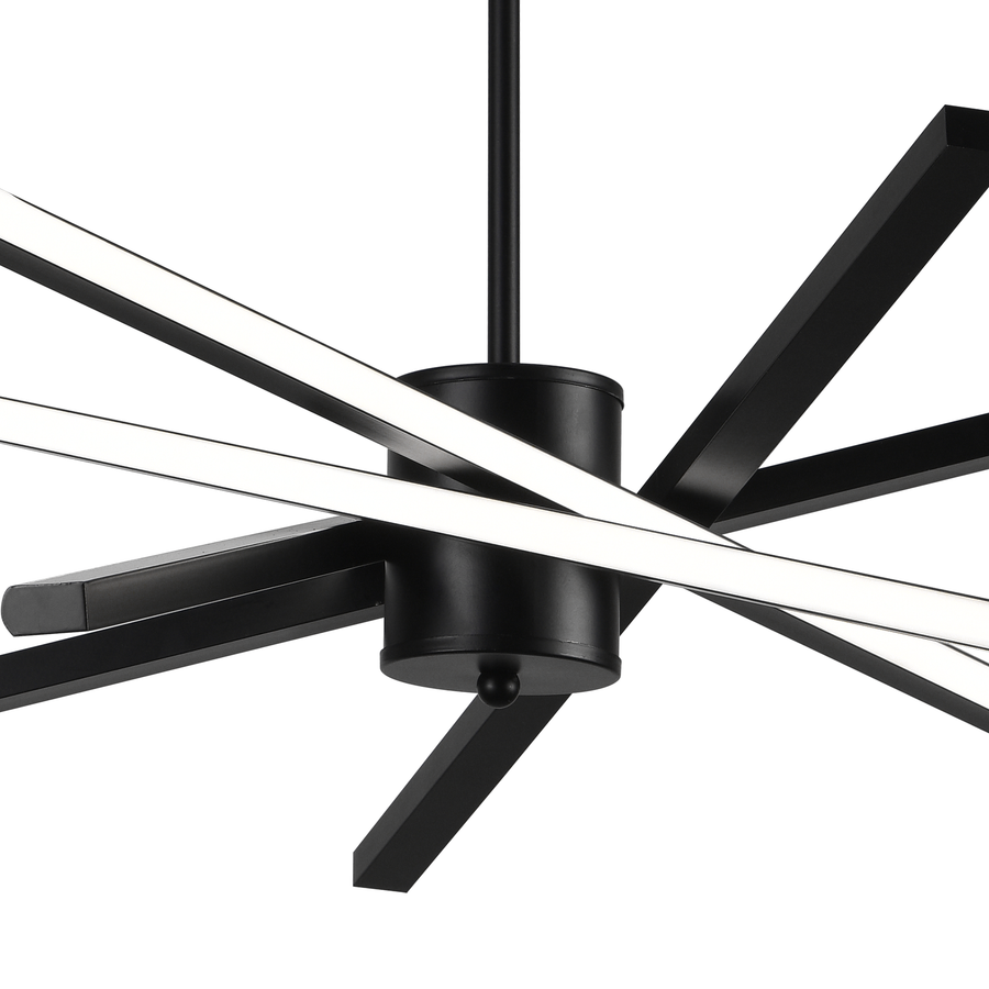 LED lustr s dálkovým ovládáním LT176/5BK, 69W, 5 prvků, studené/teplé/neutrální světlo, stmívatelný, černý, výškově nastavitelný