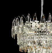 Clarelier Crystal Windsor Elegance 6x E14, průměr 49 cm, lesklé zlato, nastavitelná výška